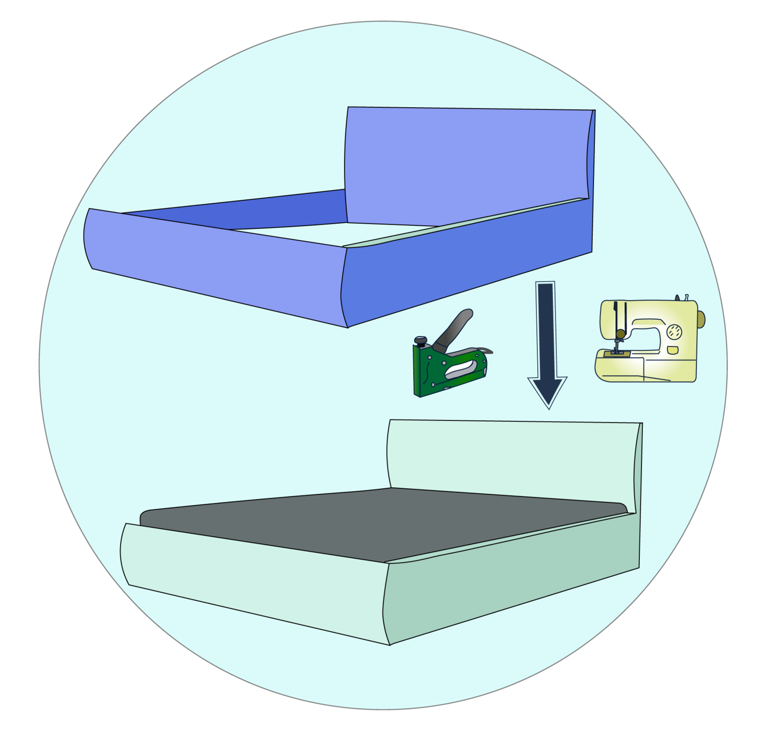 Перетяжка и ремонт кровати
